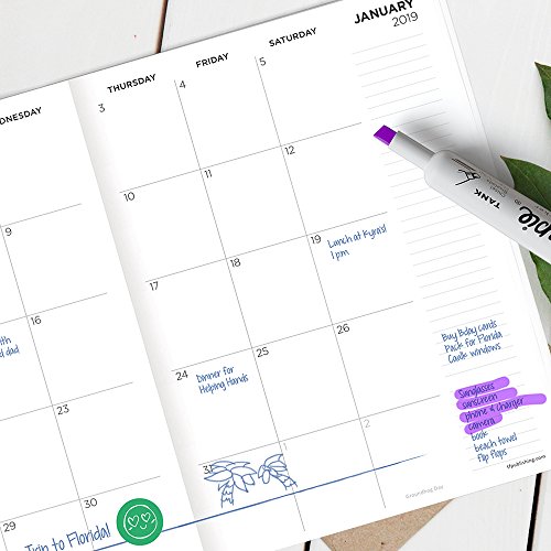Time Factory Watercolor It's My Year 7.5" x 10.25" January -December 2019 Monthly Planner (19-4234) - Thumbnail 7