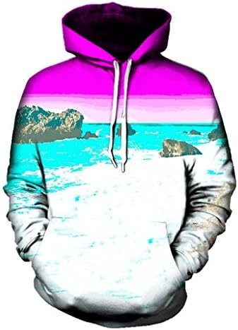 Vapor95 Beach Dream Hoodie - All Over Print Vaporwave Hooded Sweatshirts - X-Large