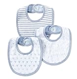 Lamaze Baby Organic Essentials 3 Piece Bib Set, blue, One Size