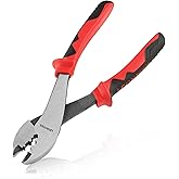 LEONTOOL Electrician's Terminal Crimp Pliers with Cutter Wire Crimping Tools Electrical Pliers with TPR Handle Crimping and C