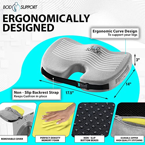 BOD SUPPORT Seat Cushion with Straps Seat Cushions for Office Chairs, Car Seat Cushion for