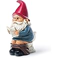 BigMouth Inc. Funny Garden Gnome on a Throne, Durable Ceramic Statue Decoration, Weather-Proof Outdoor Gnomes for Yard Lawn Garden Decor, Housewarming Gag Gift - 9.5" Tall