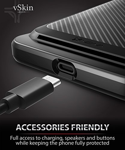 image for Google Pixel 2 XL Case, Vena [vSkin] Credit Card Slot Holder [Carbon F