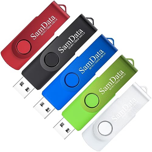 SamData 128GB USB Flash Drives 5 Pack 128GB Thumb
