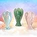 Earth Therapy Original Pocket Guardian Angel with Serenity Prayer Card - Green Aventurine Healing Stone Figurine - Bless Yourselves and Your Loved Ones