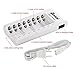 BONAI Rechargeable AAA Batteries with Charger, 1100mAh High Capacity NiMH AAA Rechargeable Batteries 1.2V 8 Packs with Smart Charger(8 Slot Battery Charger for AAA AA)