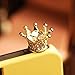 3.5mm 1 pcs Golden with White/Blue /Purple Rhinestone Noble Crown Shinning Crystal Cute Princess Dust Plug Phone Headset Dust Plug Anti Dust Earphone Jack Plug Stopper Cap Cellphone Charm for iPhones