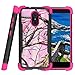 ZTE Imperial Max Case, ZTE Max Duo Case, ZTE Kirk Case [Shockwave Armor]- Pink and Black Hybrid Shock Resistant Silicone and Hard Exterior with Kickstand by Miniturtle® - Pink Hunters Camo