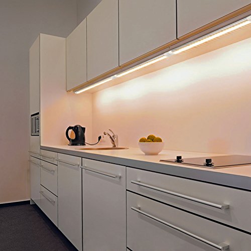 Albrillo Under Cabinet LED Lighting, Dimmable Under Counter Kitchen Lighting, 12W 900lm, soft White 3000K, Pack of 3