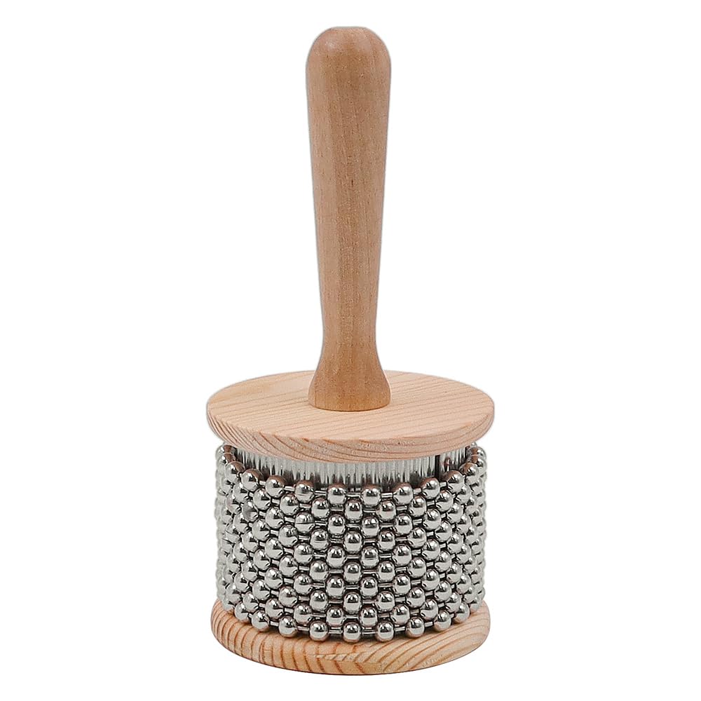CENPEK Wooden Cabasa Percussion Musical Instrument with Metal Beaded Chain