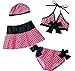 Pink & Black Baby Toddler Girls Swimwear Bikini Kids Swimsuit SW3 (3T(100CM))
