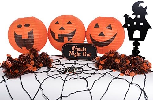 Halloween Room Decorating Kit- 8pc Halloween Decorations to Instantly Create a Ghouls Night Out in Black and Orange