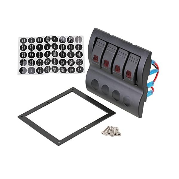 BQLZR-Black-4-Gang-DC-12V-Marine-Boat-Caravan-LED-Rocker-Switch-Panel-Breakers-with-Overload-Protection