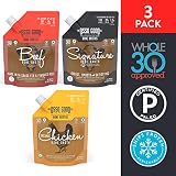 Osso Good Bone Broth Sampler Variety Pack, Classic Flavors, High in Protein & Collagen, 3 Count (Packaging May Vary)