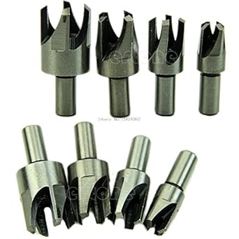 Generic 4pc Carpentry Wood Plug Cutter Cutting Tool Drill Bit Set 5/8" 1/2" 3/8" 1/4" -B119