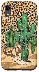 iPhone XR Desert case cactus leopard pattern cow
