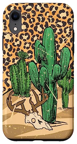 iPhone XR Desert case cactus leopard pattern cow