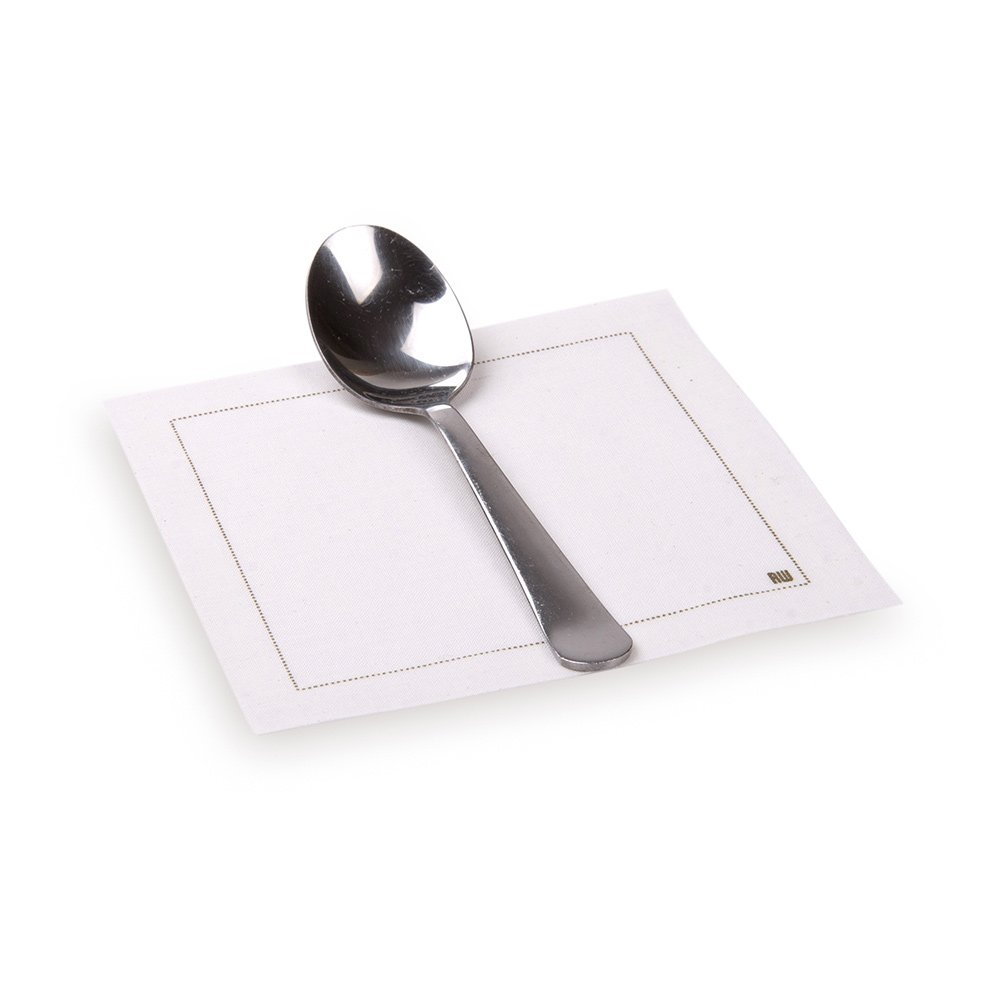 Photo 1 of Restaurantware Napluxe Organic Cotton Cocktail Beverage Napkins - Soft and Durable 4.5" x 4.5" Ecru Paper Napkins - Disposable and Recyclable - 50-CT Roll- Restaurantware