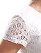 HOSBY Women White Summer Short Sleeve Scoop Neck Lace Dress Small