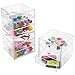 InterDesign 3 Drawer Storage Organizer for Cosmetics, Makeup, Beauty Products and Office Supplies, 4 Pack, Clear