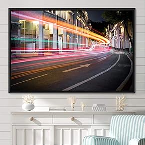 signwin Framed Canvas Wall Art Light Exposure Colorful...