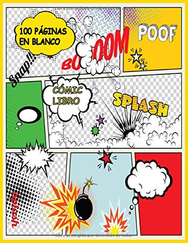 Comic Libro 100 Paginas En Blanco Libro De Historietas En Blanco De 100 Paginas Para Ninos Tamano De Pagina Grande Dibujos Animados Comic De 8 5 X Su Poder De Imaginacion