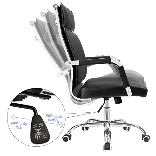 image for Homall Office Chair Mid-Back Computer Chair Modern Desk Chair PU Leath
