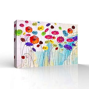 Wall26-Canvas Wall Art-Colorful Flower-Giclee Painting Wall Bedroom Living House Decoration Home Art - 12x18 inches