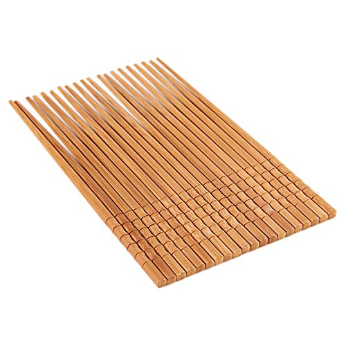 10 Pairs Natural Bamboo Chopsticks 8.8 Inches Reusable Chopsticks