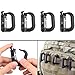 XTACER Tactical Multipurpose Small D-Ring Locking Hanging Hook Tactical Link Snap for Molle Webbing - Black