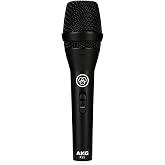 AKG Pro Audio P3S High-Performance Cardioid Dynamic Vocal Microphone with On/Off Switch, XLR Connector, Professional Studio &amp; Live Performance Cardioid Mic for Live Vocals, and Recording, Black