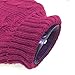 Premium Classic Rubber Hot Water Bottle, Transparent Hot Water Bottle with Burgundy Knit Cover