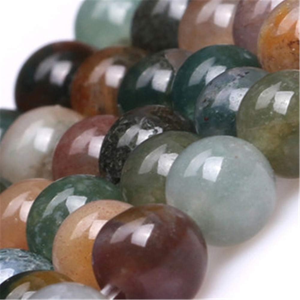 GEM-Inside 6mm Indian Agate Round Gemstone Semi Precious Loose Beads for Jewellery Making 15'' - Image 3