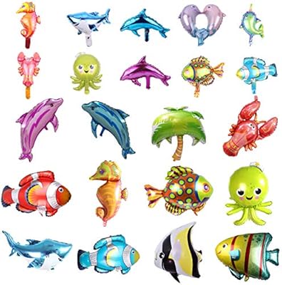 Amazon Com Sotogo 22 Pieces Large Small Sea Animal Balloons Set