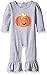Mud Pie Baby Girl Holiday One Piece Playwear Set Long Sleeve, Pumpkin, 0-6 Months