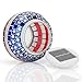 Color Changing Mosaic Solar Light, Pandawill Waterproof/Weatherproof Crystal Glass Globe Ball Light for for Garden, Patio, Party, Yard, Outdoor/Indoor Decorations (Stars and Stripes）