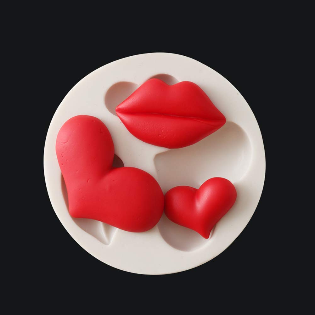 9cm Kdsanso Moule A Chocolat En Silicone 3d Diy Moulle A Gateau Silicone Forme Coeur Levres Decoration De Gateaux Moule Pour Anniversaire Saint Valentin Paques Blanc 9 Moules Multi Cavites Cuisine Maison Zwembaddebeemd Nl