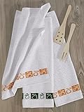 AZK Turkish Cotton Dish Cloths/Kitchen Towels (White, 15