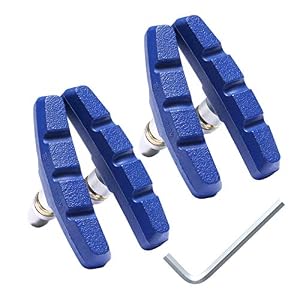 Bynccea V Bicycle Brake Pads 2 Pairs with Hex Nuts and Spacers V Bike Brake Blocks Set 70 mm