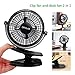 OPOLAR F801B USB Operated Clip on Fan with Two Settings and Fully Adjustable Head Personal Cooling Fan
