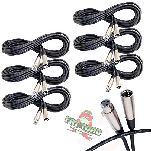 Fat Toad 50ft XLR Mic Cables (ShieldedPRO X Series) 4-Pack Green