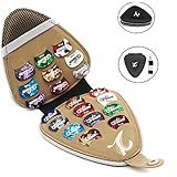 Guitar Picks Holder with 20pcs Acoustic Electric Guitar Picks Variety Pack Mixed Thickness Picks 0.58mm 0.71mm 0.81mm 0.96mm, Guitar Plectrums Bag Case Gift for Guitar Players Kids