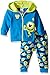 Disney Baby Boys' 2-Piece Mike from Monsters Inc. Hoodie and Printed Jogger Set, Blue, 12 Months