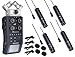 Zoom H6 Six-Track Portable Handy Recorder Bundle with 4-PACK of Movo XLR Lavalier Omnidirctional Clip-on Microphones (2020 Version)