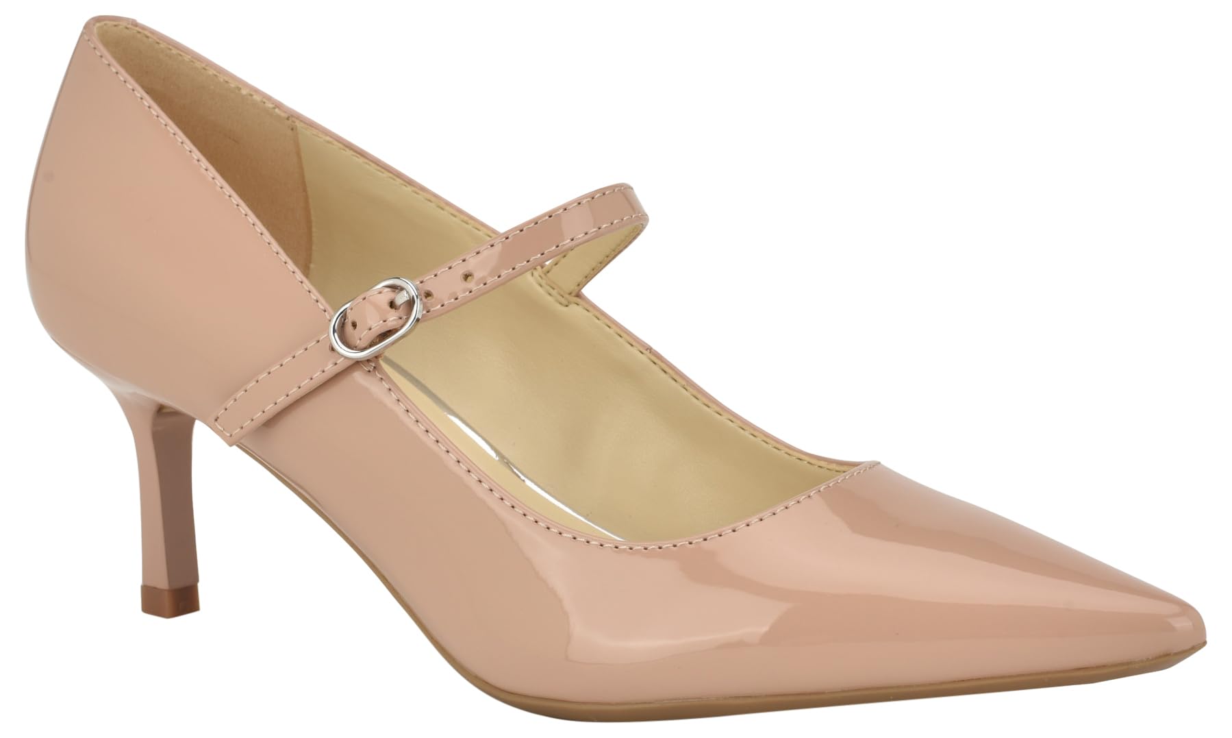 Nine West Women’s Hadey 9X9 Pump, Light Natural Patent 110, 5.5