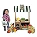 The Queen's Treasures Complete 18 inch Doll Farm Stand with Crates, Signs and Tote Bag, Interchangeable to Create Other Shoppe Themes. Compatible with American Girl