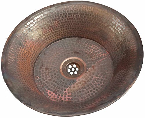Egypt gift shops Counter Top Vessel Dark Flame Burnt Copper Bath Sink Remodeling - Thumbnail 5