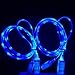YICHUMY 2 Packs! LED LIGHT LIGHTNING cable LED Charger, Light Up Charging Cable Luminescent for IPHONE 7 LED CABLE 7 plus 6,IPHONE 6 PLUS iphone 5 5s (Blue)