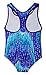 Speedo Big Girls' Solid Infinity Splice One Piece Swimsuit (14, Blue Zig Zag)