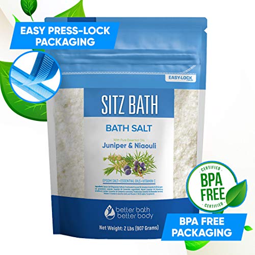 Sitz Bath Soak 32 Ounces Sitz Salt Epsom Salt with Natural Geranium